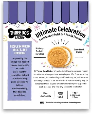 Three Dog Bakery Lick'n Crunch! Dog Treats - 13 oz