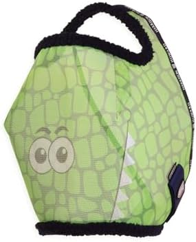 Harrison Howard All Round Mesh Horse Fly Mask UV Protective with Fleece Padded Edging and Fun Prints Forelock Opening Design Mask for Horse Crocodile Large