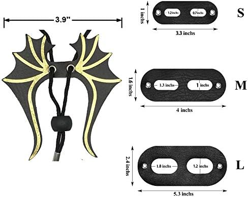 ADOGGYGO Bearded Dragon Leash Harness Set, 3 Size Harness, Dinosaur Wing