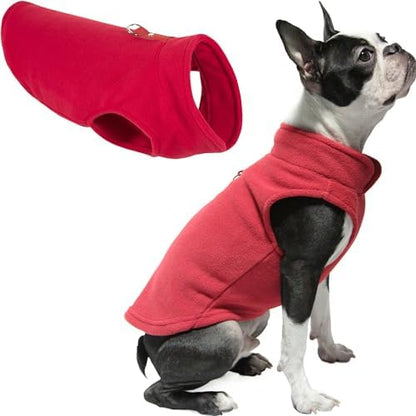 Gooby Fleece Vest Dog Sweater, Red, Medium