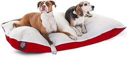 Majestic Pet Rectangle X-Large Dog Bed Washable – Removable Slipcover Pet Bed – Dog Crate Bed Super Value Pillow Dog Bed – Dog Kennel Bed for Sleeping - Dog Bed X-Large Breed 42 x 60 Inch – Red