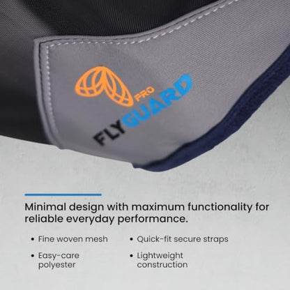 Shires FlyGuard Pro Fine Mesh Fly Mask with UV Protection Navy/Extra Extra Full/Ears