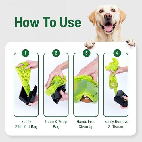 Small Pet Select Pooper Scooper, Dog Poop Scoop w/Bags for Pet Waste, Portable Design with Leash Clip and Bag Dispenser