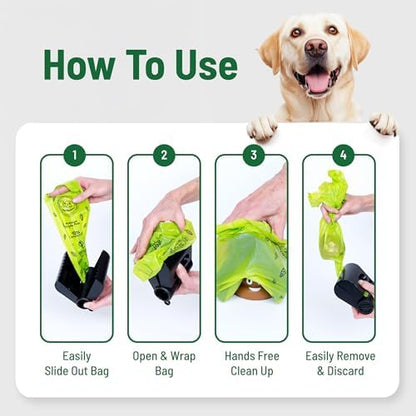 Small Pet Select Pooper Scooper, Dog Poop Scoop w/Bags for Pet Waste, Portable Design with Leash Clip and Bag Dispenser