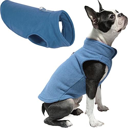 Gooby Fleece Vest Dog Sweater, Blue, Medium
