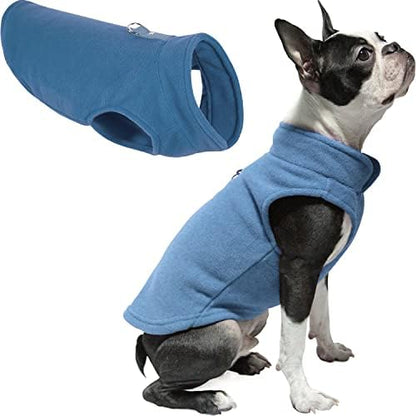 Gooby Fleece Vest Dog Sweater, Blue, Small