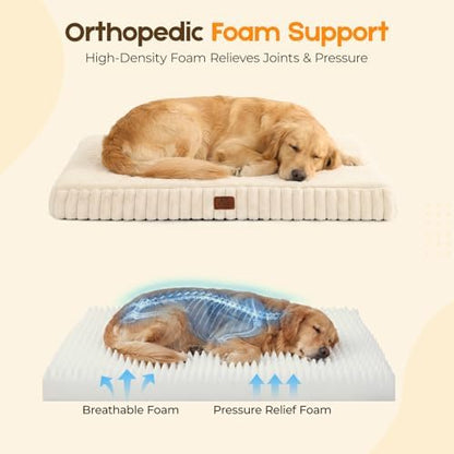 Orthopedic Dog Bed for Medium Dog, Waterproof Washable Pet Bed for Crate