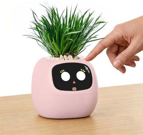 Ivy Interactive AI Desk Companion & Smart Plant Pet Indoor Planter Blush