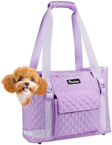 Pawaboo Dog Purse Carrier for Small Dogs with Pocket,Up to 11Lbs
