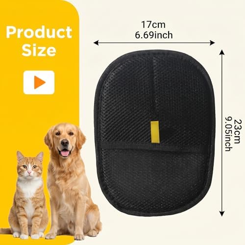 Pet Hair Removal Gloves for Dogs and Cats, Reusable pet Hair Cleaning Tool, can be Used on Clothes, Sofas, beds, Carpets, and car Seats, Quickly and Easily removes pet Hair, Two-piece Set