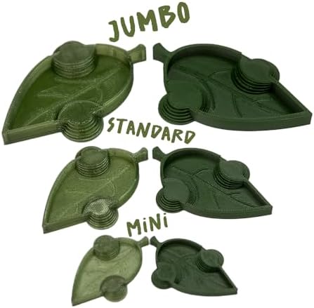 Isopod Leaf Feeding Dish Nature Inspired for Insects & Small Animals (Pack of 3) (Translucent Olive, Mini)