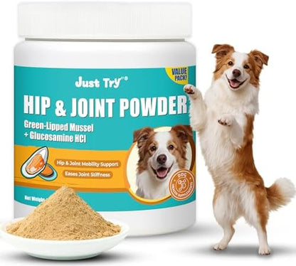 Just Try Green-Lipped Mussels Hip & Joint Powder for Dogs
