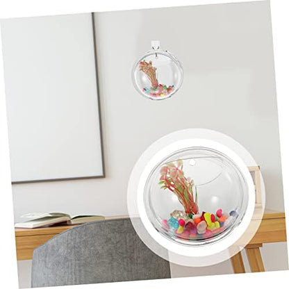 Wall Bowl Wall Hanging Fish Bowl Fish Bowls for Centerpieces Hanging Hydroponic Planter Wall Fish Tank Acrylic Vase Indoor Acrylic Vases Large Water Tank