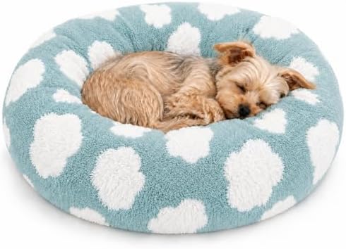 Whiskers & Friends Cat Beds for Indoor Cats & Small Dog, Fluffy Cat Bed