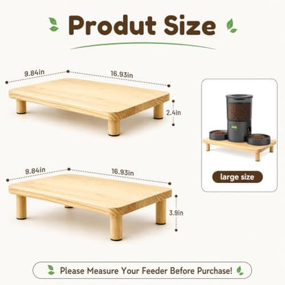 Large Elevated Cat Food Stand for Automatic Feeders, 1 Pack
