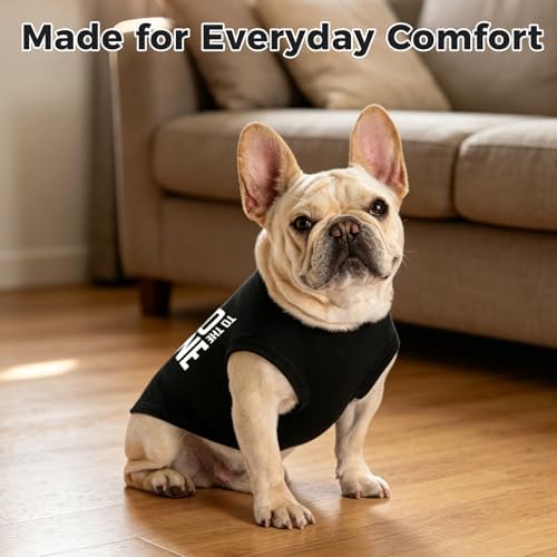 BINGPET Bad to The Bone Dog Shirt, Soft Cotton T-Shirt, Halloween Costumes
