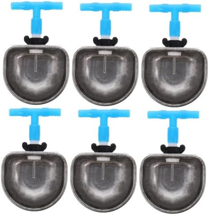 Milisten 6pcs Automatic Rabbit Water Bowl Stainless Steel Water Feeder