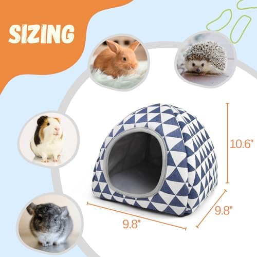 2 Pack Guinea Pig Hideout Washable Dwarf Rabbit Bed