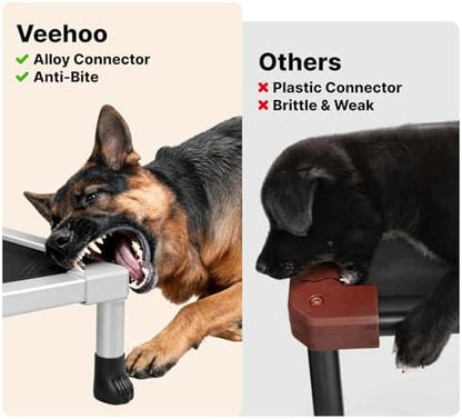 Veehoo Chew Proof Elevated Dog Bed, Silver Aluminum Dog Cot, Pre-Assembled