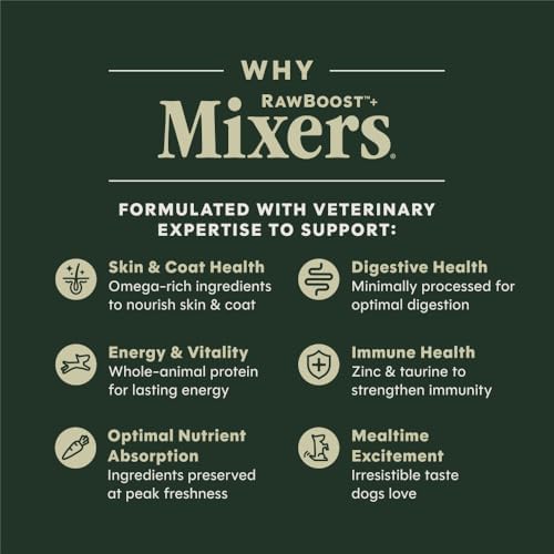 Instinct Freeze Dried Mixers, Dog Food Toppers, Gut Health + Skin & Coat Health Bundle, 5.5 oz.