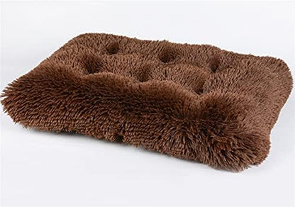 Long Plush Calming Pet Bed Cuddler Pet Bed Coffee 2XL