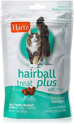 Hartz Hairball Remedy Plus Chicken Flavored Soft Chews for Cats and Kittens