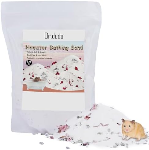 DR.DUDU 6.6lb Hamster Sand for Sand Bath, Hamster Cage Accessories(White)