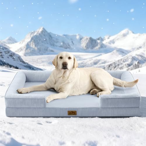 COZY KISS Orthopedic Dog Cooling Bed Washable for Extra Large Dogs, XL