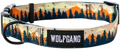 Wolfgang Wide Venture Dog Collar Overland Print Large