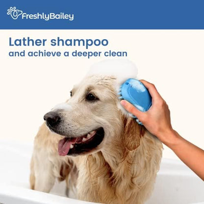 Rubber Curry Brush for Dogs - Soft Deshedding Brush for Short Hair