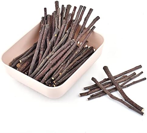 ERKOON Natural Apple Sticks 500g (1.1lb) Small Animals Molar Chew Toys Apple Branch Chew Treats for Hamster Rabbit Chinchilla Bunny Guinea Pig Squirrel