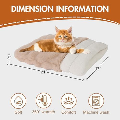 3 in 1 Semi-Enclosed Self Warming Burrow Cat Bed Sleeping Cave