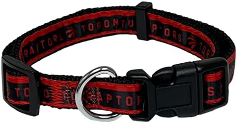 NEW & Improved Pets First NBA PET Collar Toronto Raptors Dog Collar, Size Large Basketball Team Collar for Dogs & Cats. A Shiny & Colorful Dog & Cat Collar Licensed by the NBA