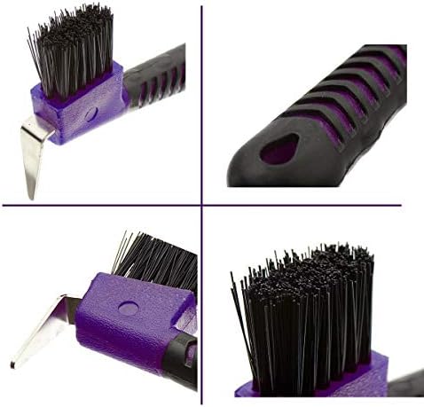 BOTH WINNERS Horse Hoof Pick Brush with Soft Touch Handle (Purple)