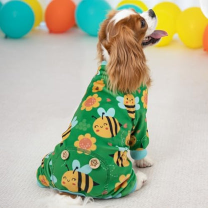 KYEESE Velvet Dog Pajamas for Small Medium Dogs Soft Onesie, Little Bee