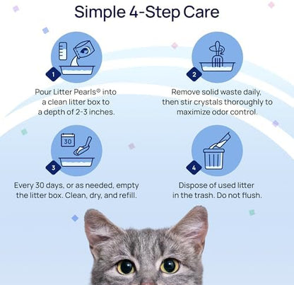 Litter Pearls TracksLess Low-Tracking 30-Day Odor Control Litter 15lbs