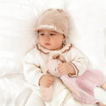 lulumoon Muslin Baby Security Blanket: Soft Bunny Lovey for Self-Soothe