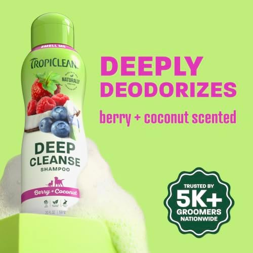 TropiClean Deodorizing Dog Shampoo, Berry & Coconut Scent, 20oz