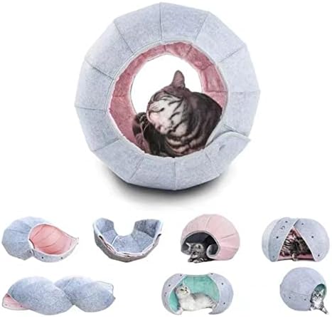 Foldable Pet Bed Cat Litter Breathable Kennel Cave Tunnel Toy Semi-Enclosed Creative Cat Mat Four Seasons Pet Supplies Felt Cloth