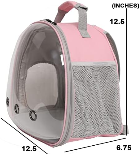 Bearded Dragon Travel Backpack with Harness and Leash Set,Lizard Backpack Travel Carrier,Space Capsule Clear Bubble Window Astronaut Reptile Carrier Backpack for Kids, Airline Approved