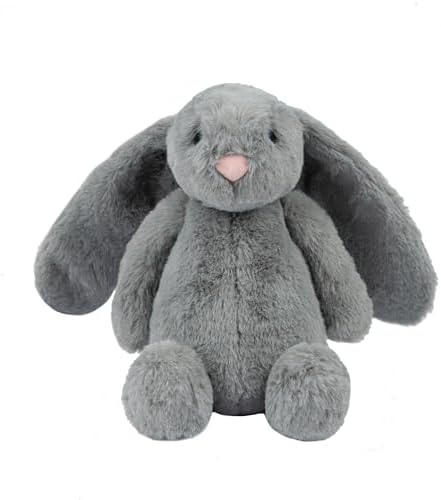Best Pet Supplies Bunny Buddy Squeaky Plush Dog Toy - Gray