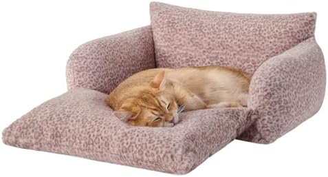 Hollypet Cat Bed Small Dog Orthopedic Couch Beds for Pets up to 13 lbs