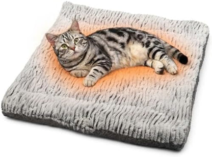 Self Warming Cat Bed, 31.5" x 23.6" Reversible Two-Sided Use Self Heating Cat Pad, Reflects Body Heat, Washable, Thermal Non Electric Heating Mat, for Cats, Small Dogs