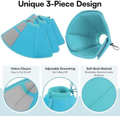 Queenmore Soft Dog Cone Collar, Comfortable Cones for Small Dogs/Cat