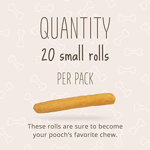 Better Belly Pork Hide Small Roll Highly Digestible Dog Treats, 20 Count