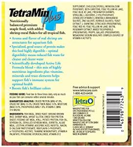 TetraMin Plus Tropical Flakes, Cleaner and Clearer Water Formula 7.06 Ounce (Pack of 1)