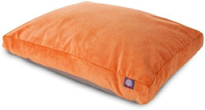 Majestic Pet Rectangular Dog Bed, Medium, 36x29x4 in, Washable, Orange