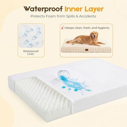 Orthopedic Dog Bed for Medium Dog, Waterproof Washable Pet Bed for Crate
