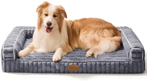 Orthopedic Large Dog Bed Furry Pet Bed, Washable Cover 42''X28''