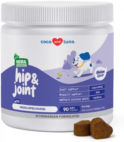 Hip & Joint for Dogs - Collagen, Glucosamine & Green Lipped Mussel